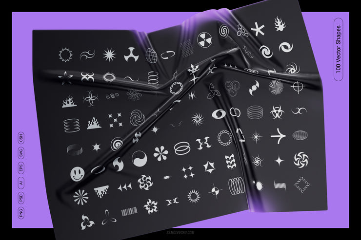 Chrome and Vector - Abstract Shapes Bundle
