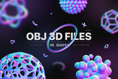 HOLOGRAPHIC 3D SHAPES – Additional OBJ Files