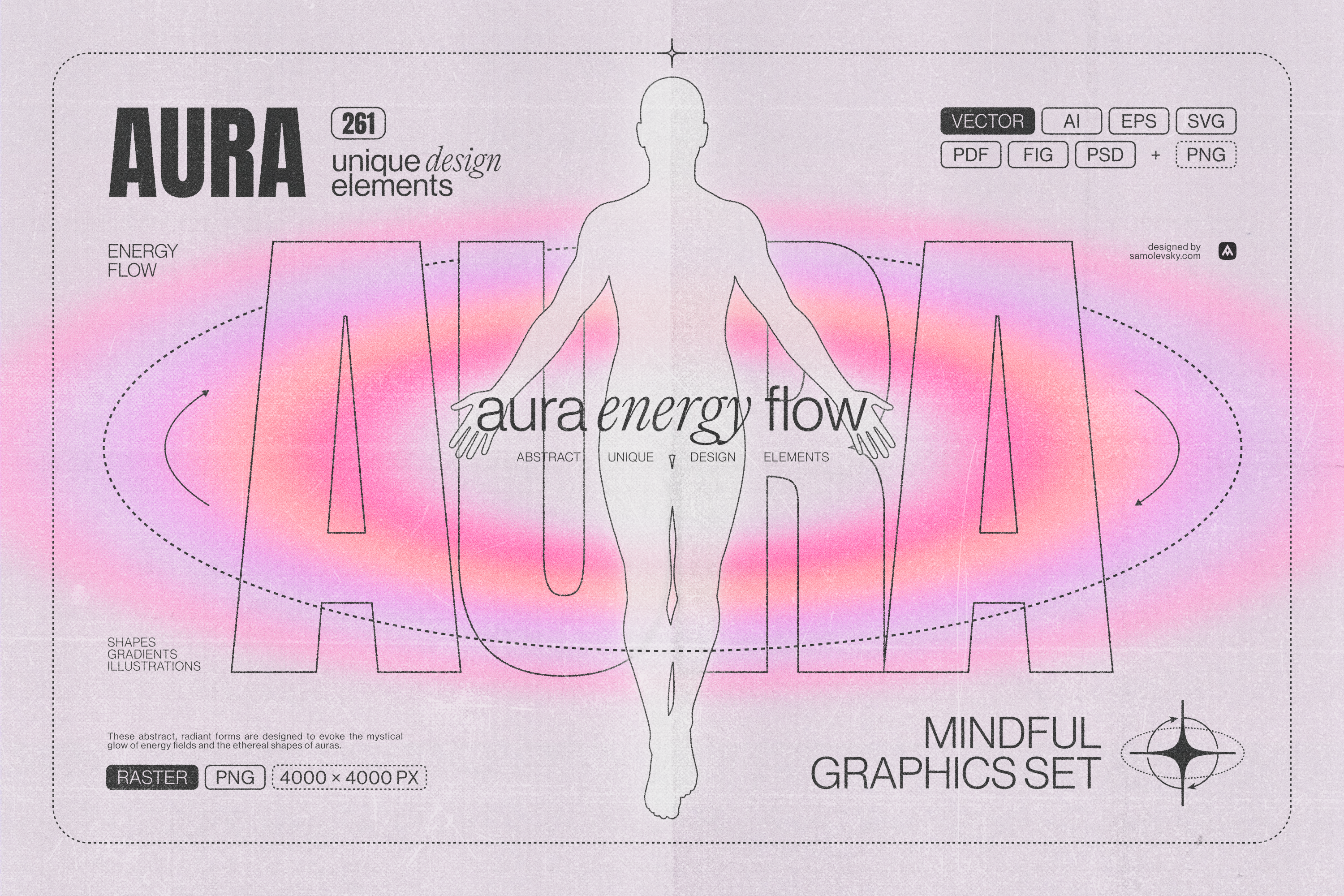 Aura Energy Flow - Mindful Abstract Graphics Pack