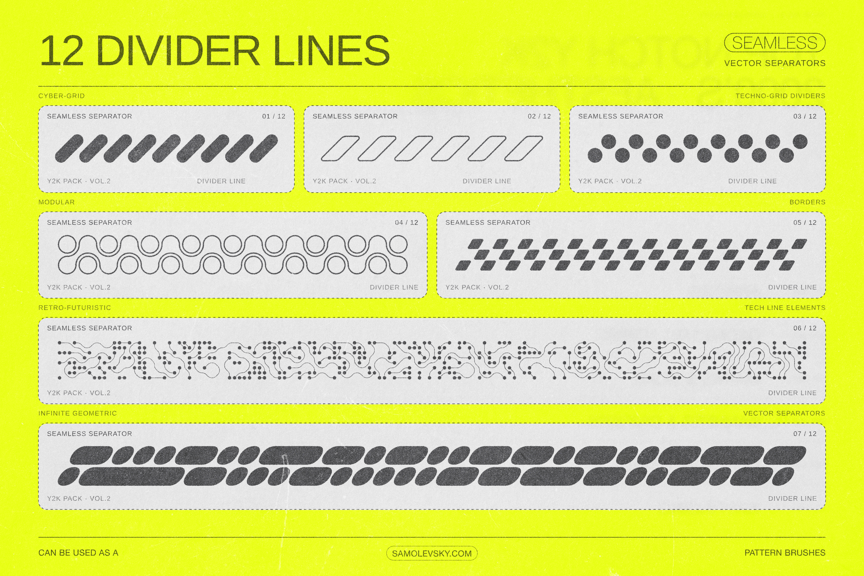 190 Y2K Vector Shapes and Design Elements Pack Vol. 2