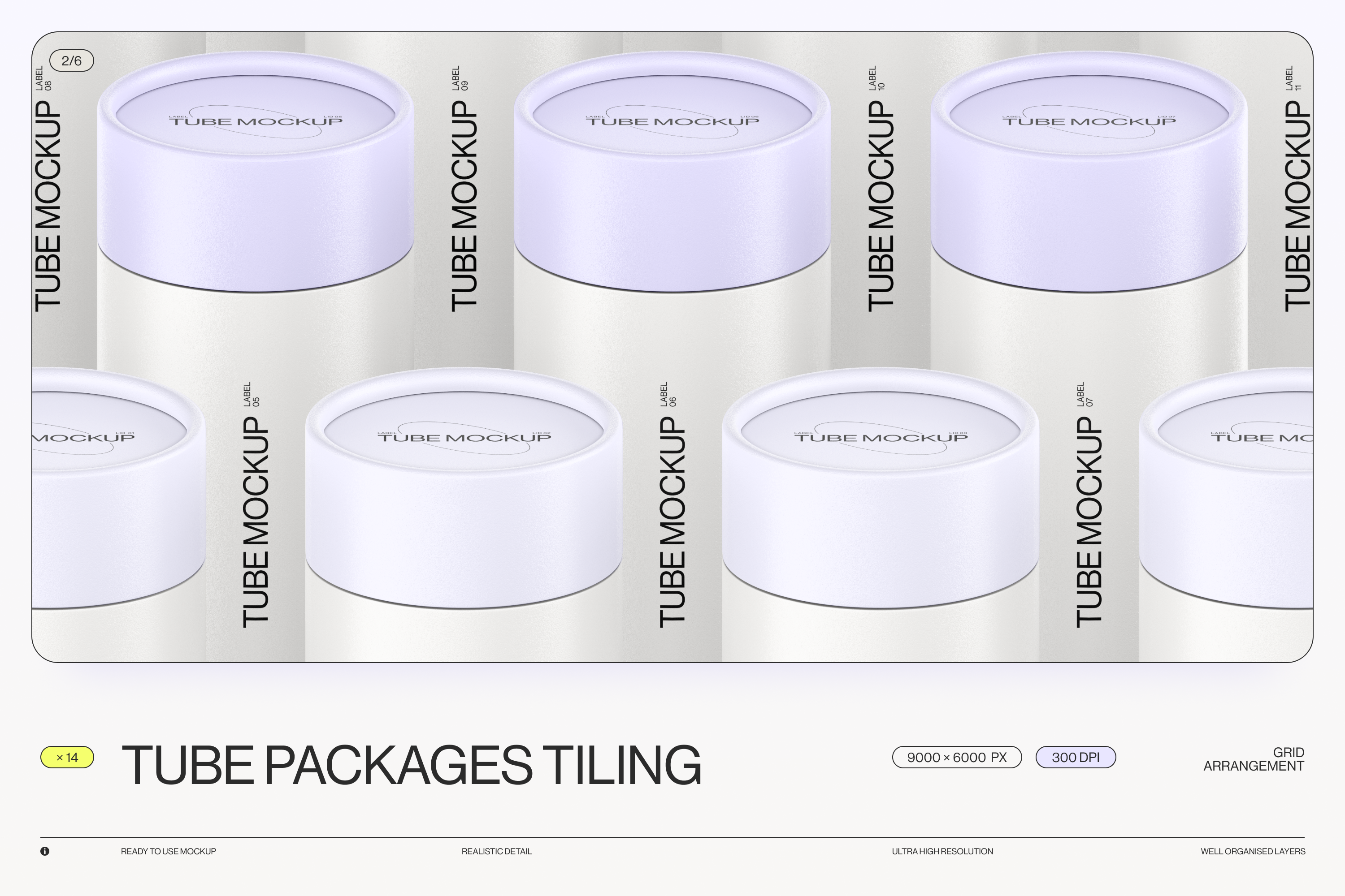 Paper Tube Package Mockup Set 1