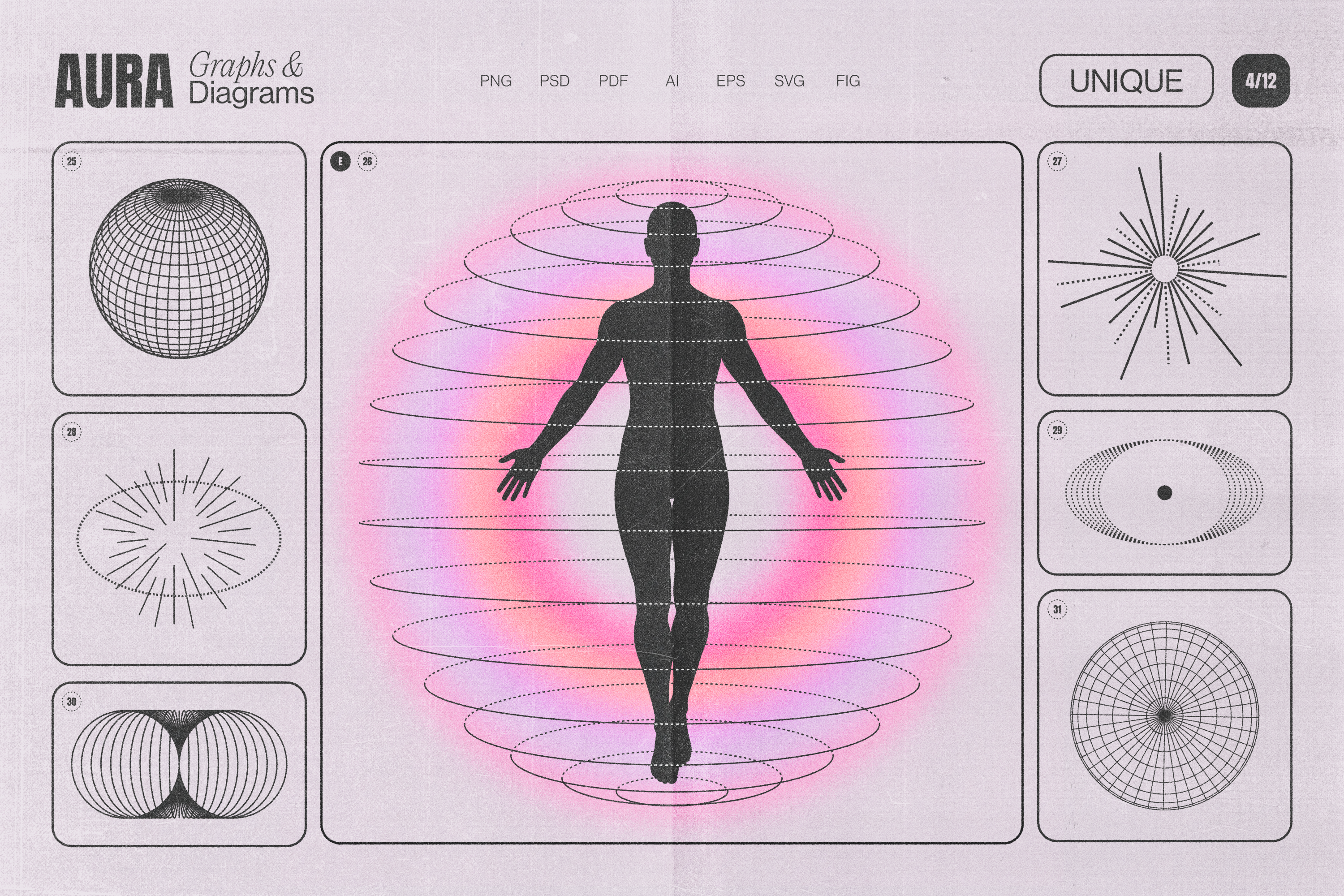 Aura Energy Flow - Mindful Abstract Graphics Pack