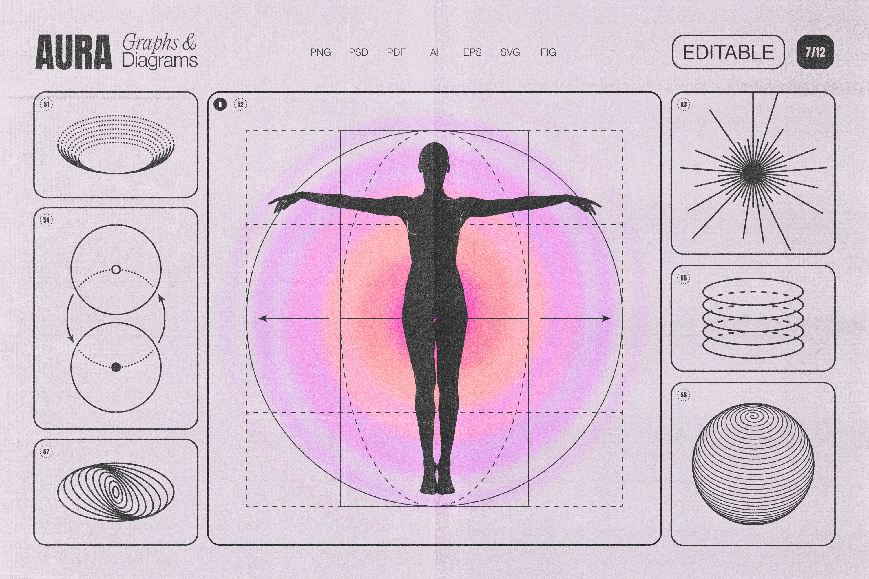 Aura Energy Flow - Mindful Abstract Graphics Pack