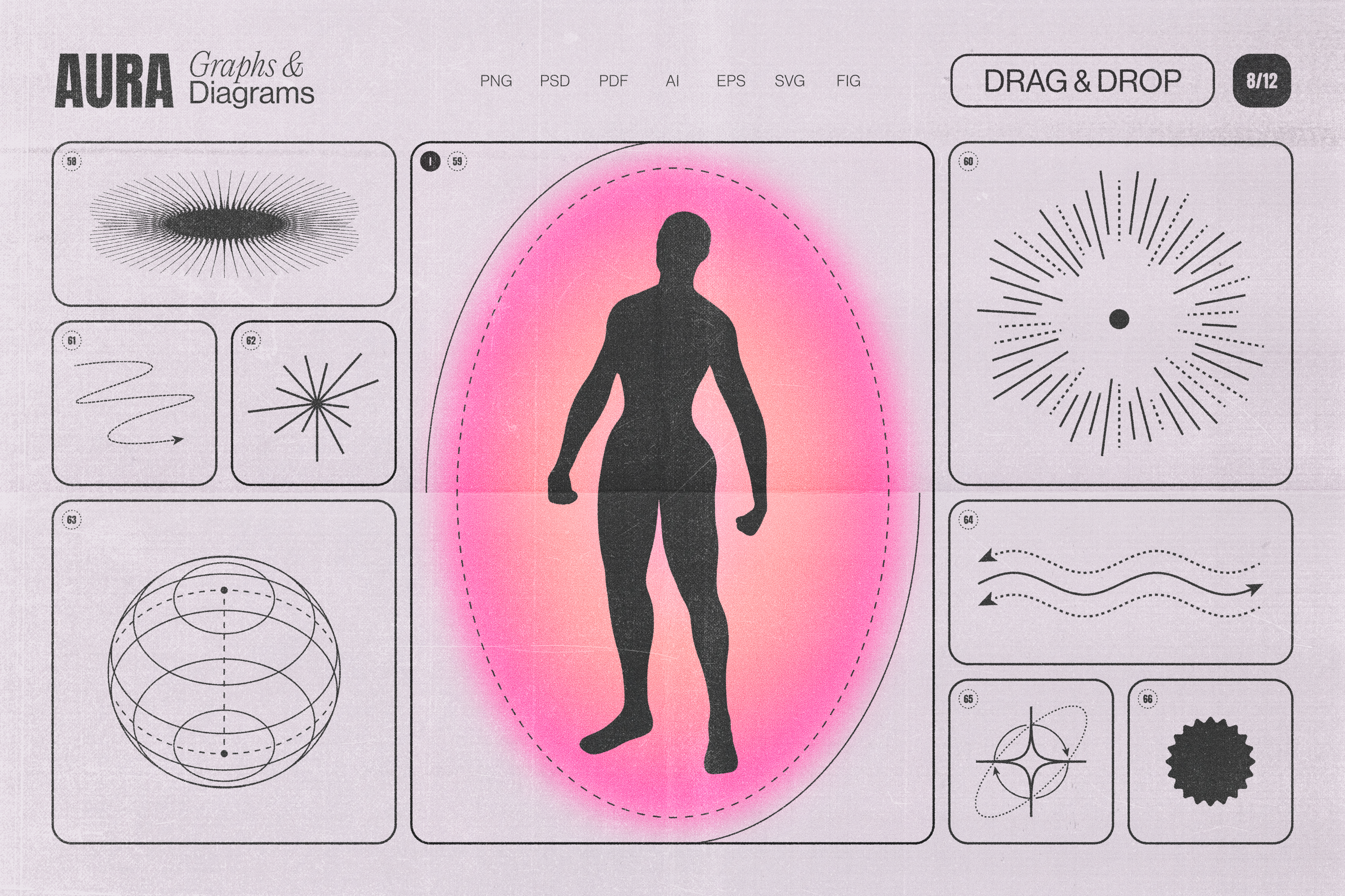 Aura Energy Flow - Mindful Abstract Graphics Pack