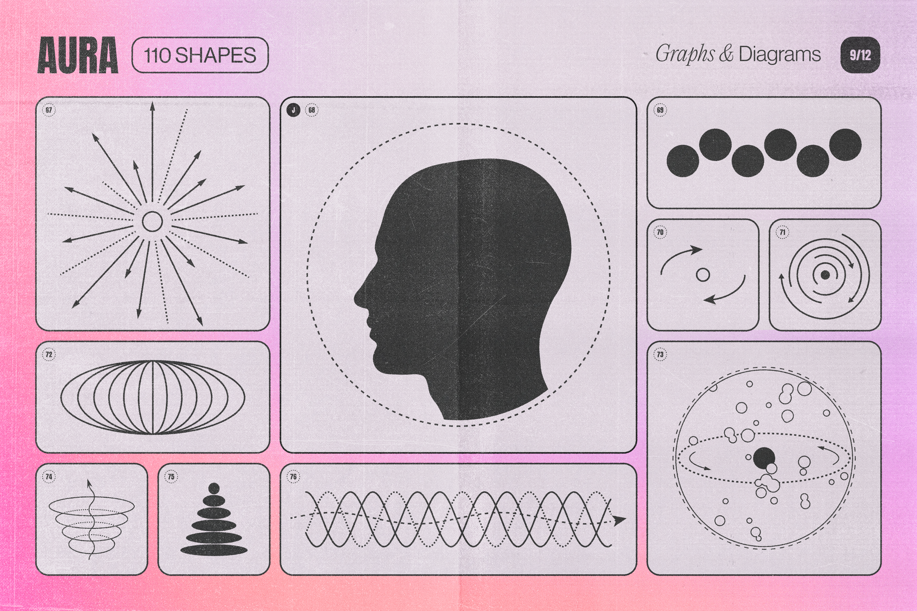 Aura Energy Flow - Mindful Abstract Graphics Pack