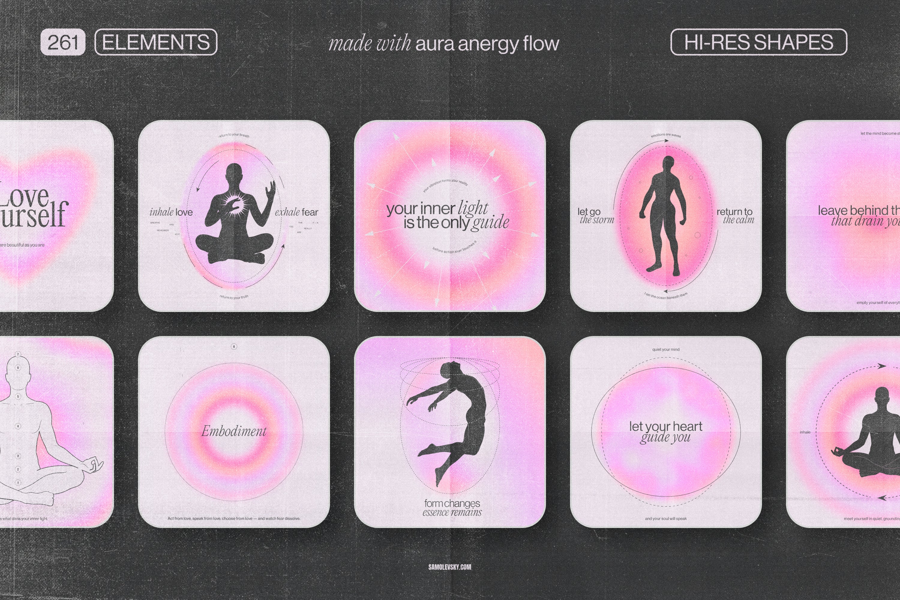 Aura Energy Flow - Mindful Abstract Graphics Pack