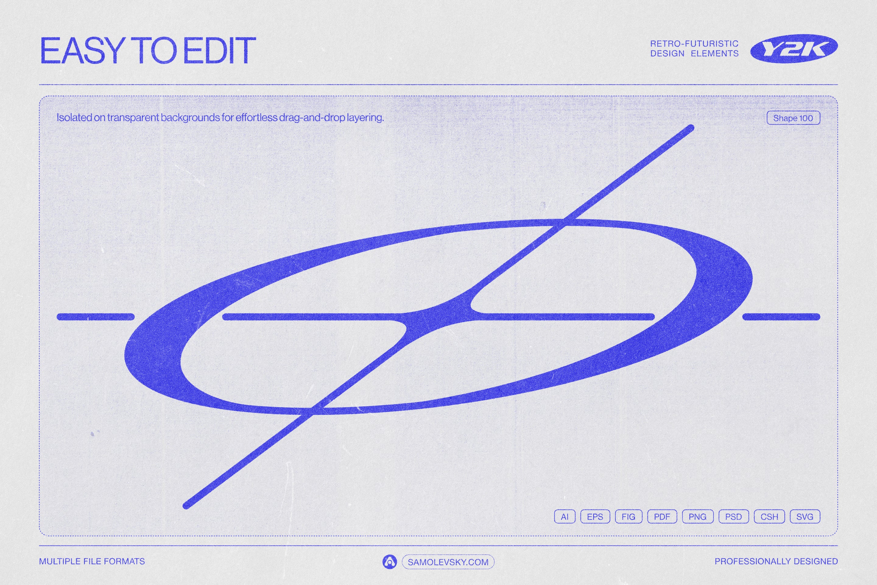 170 Y2K Vector Shapes and Design Elements Pack Vol. 1