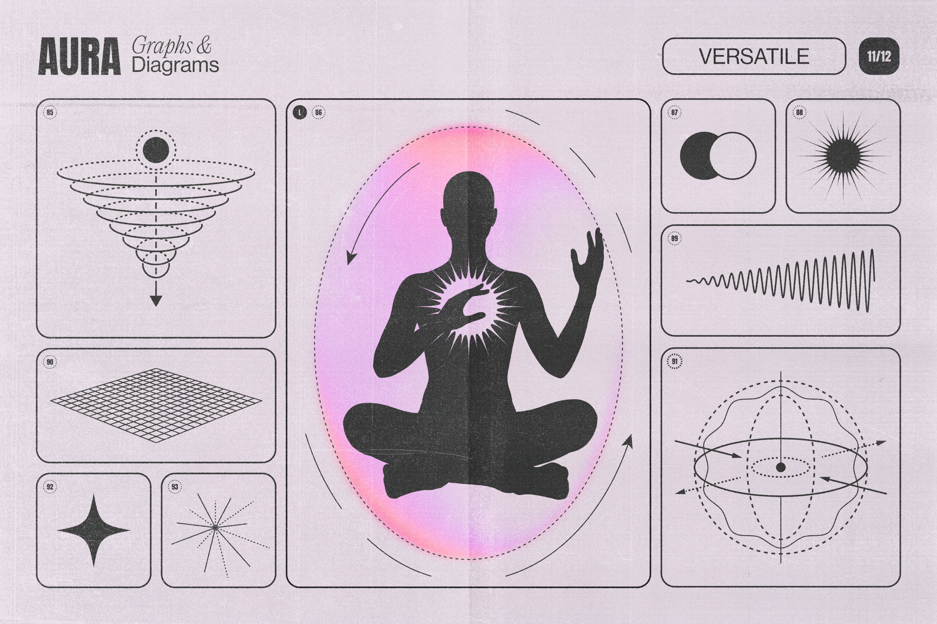 Aura Energy Flow - Mindful Abstract Graphics Pack