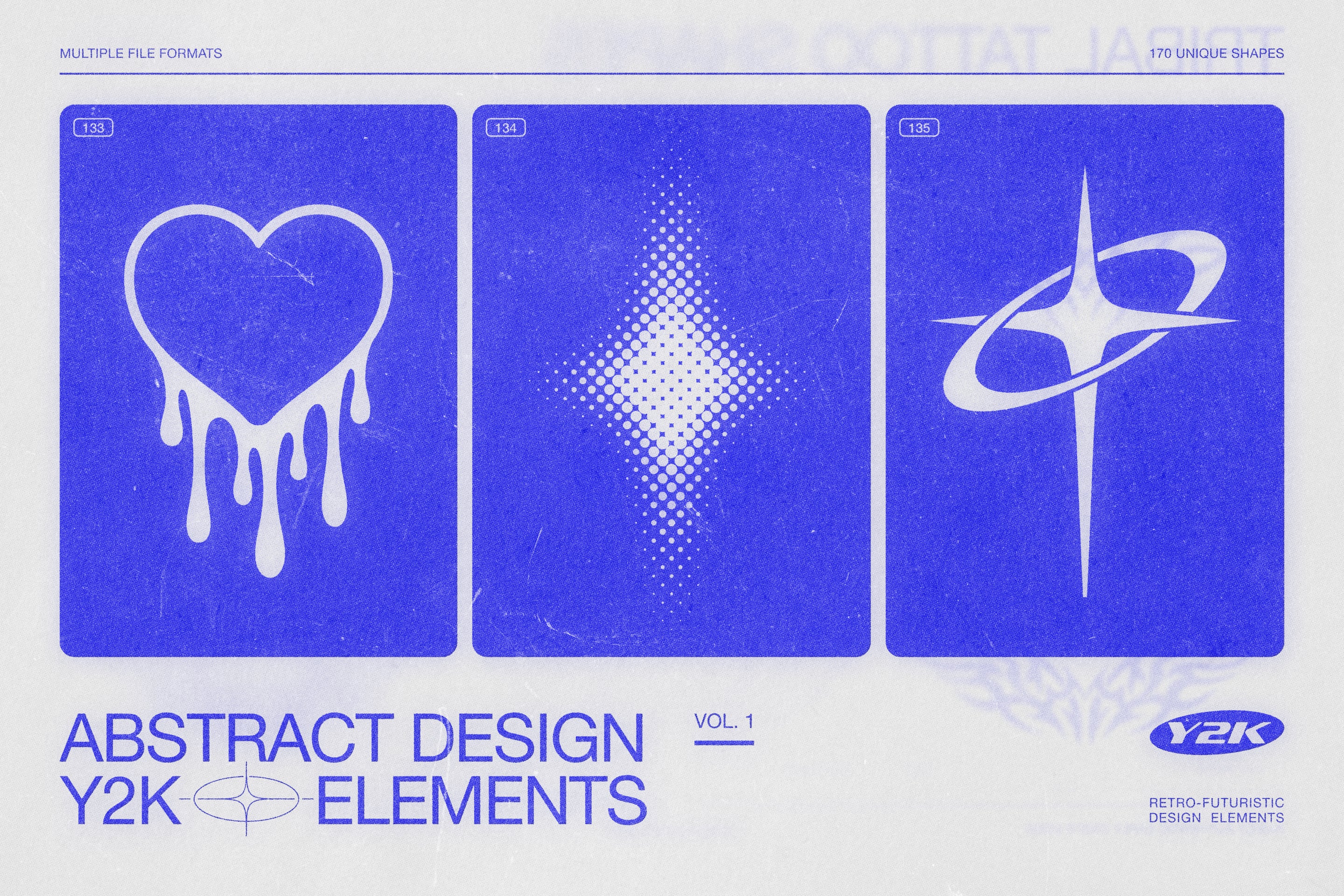 170 Y2K Vector Shapes and Design Elements Pack Vol. 1
