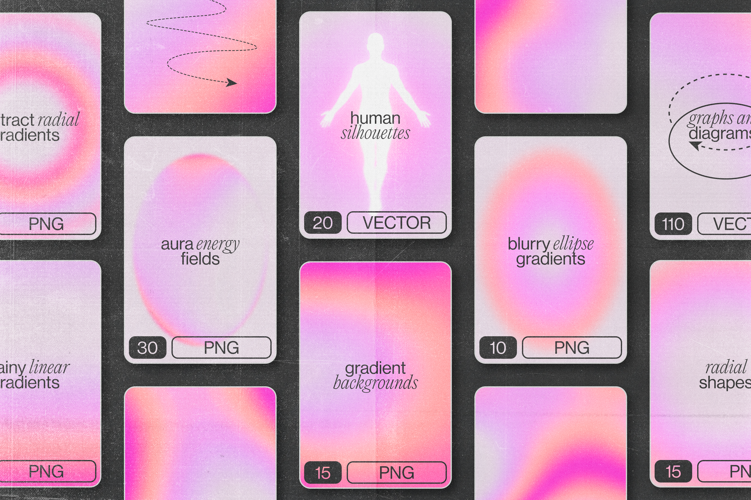 Aura Energy Flow - Mindful Abstract Graphics Pack