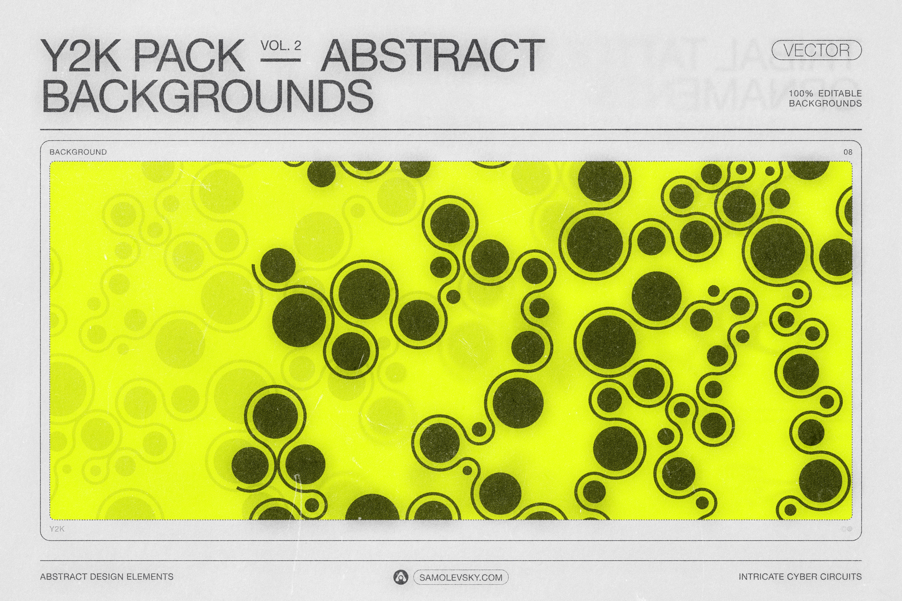 190 Y2K Vector Shapes and Design Elements Pack Vol. 2