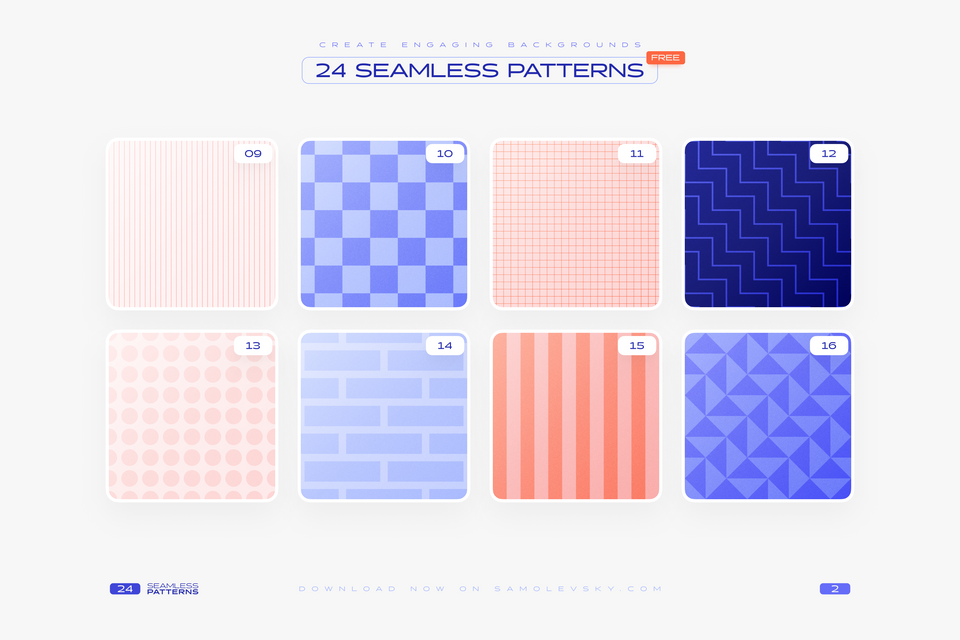 Free Geometric Seamless Patterns – Samolevsky