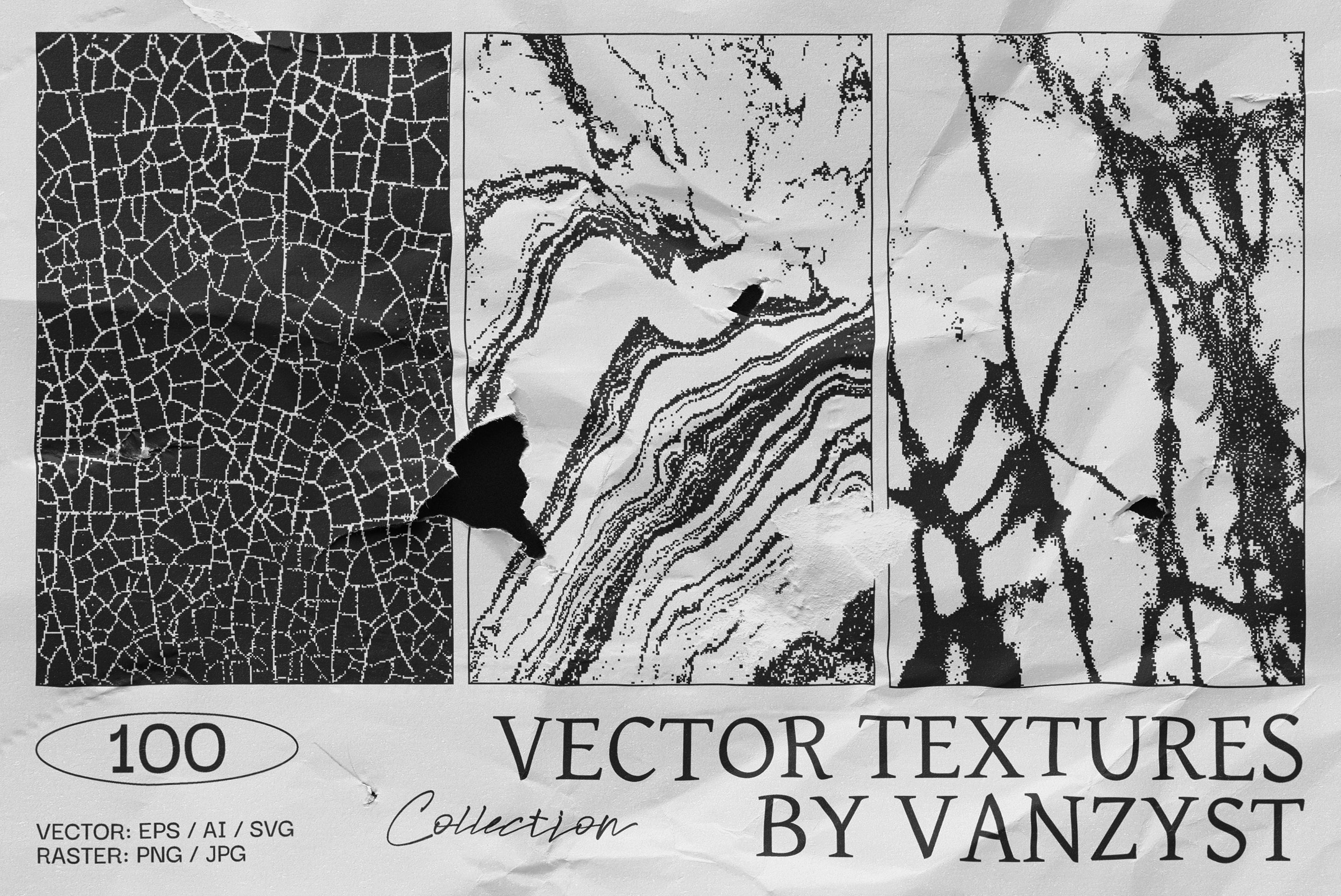 100 Bitmap Vector Textures – Samolevsky