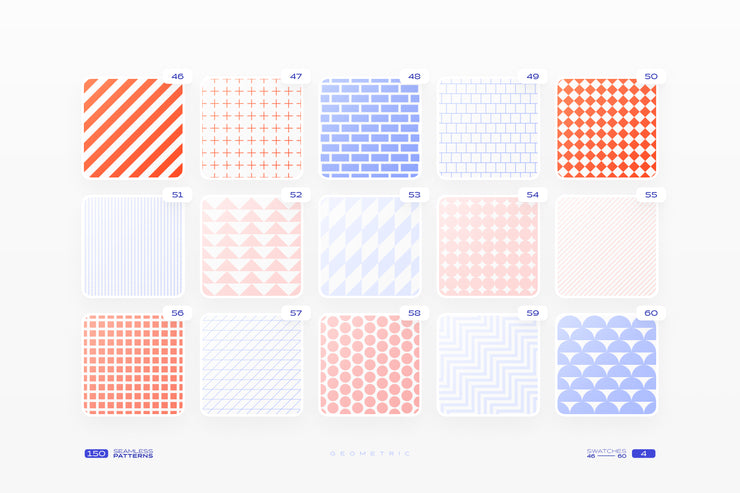 150 Geometric Seamless Patterns Collection
