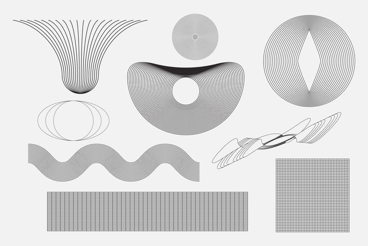 Abstract Boho Linear Vector Shapes