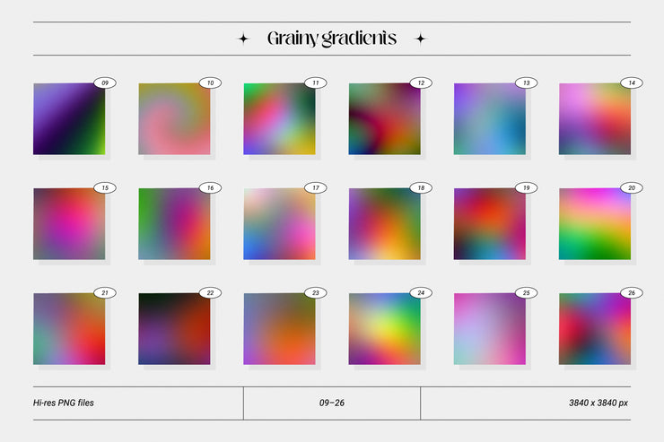 Grainy Gradients - Abstract Backgrounds and Shapes Collection