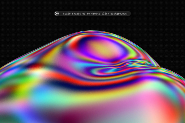 Iridescent Fluid 3D Shapes Collection