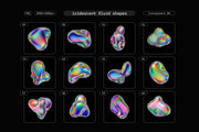 Iridescent Fluid 3D Shapes Collection