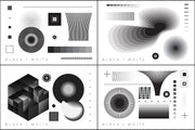 B_W 100 Vector Abstract Shapes