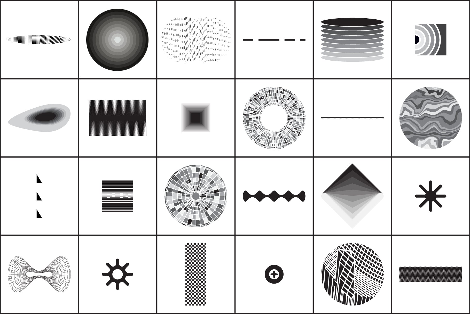 B_W 100 Vector Abstract Shapes – Samolevsky