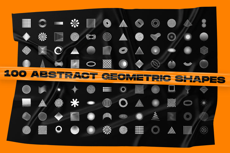 Abstract geometric shapes & Plastic wrap backgrounds bundle