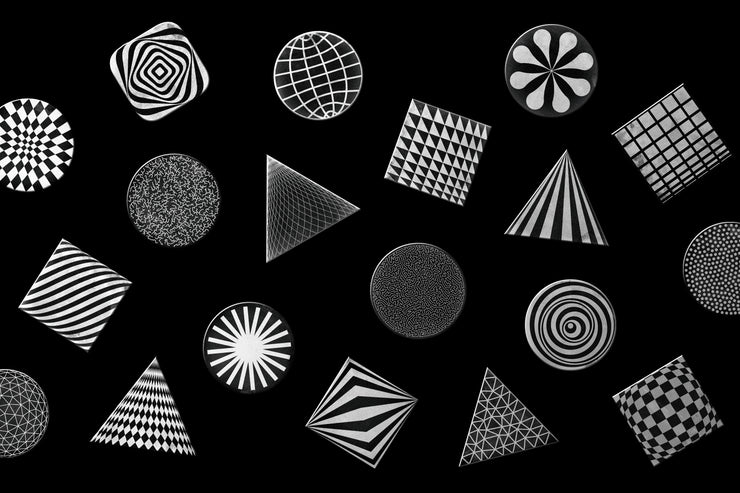 Abstract geometric shapes & Plastic wrap backgrounds bundle