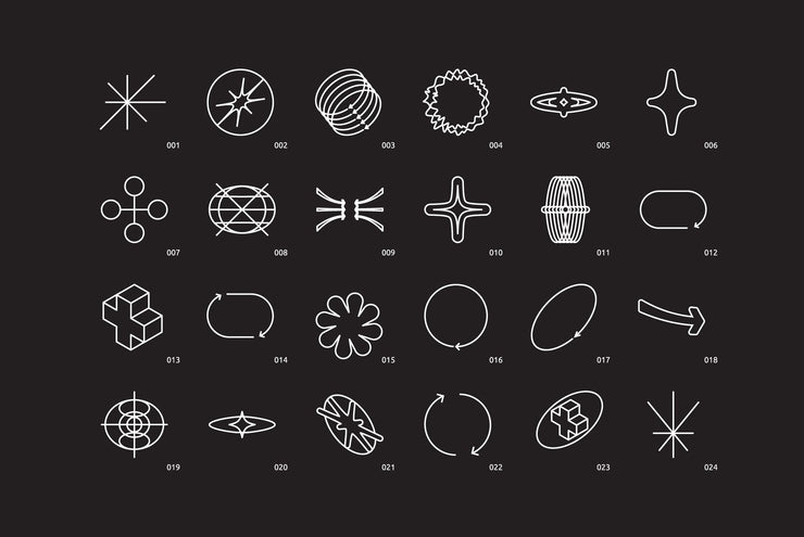 96 Linear Vector Shapes